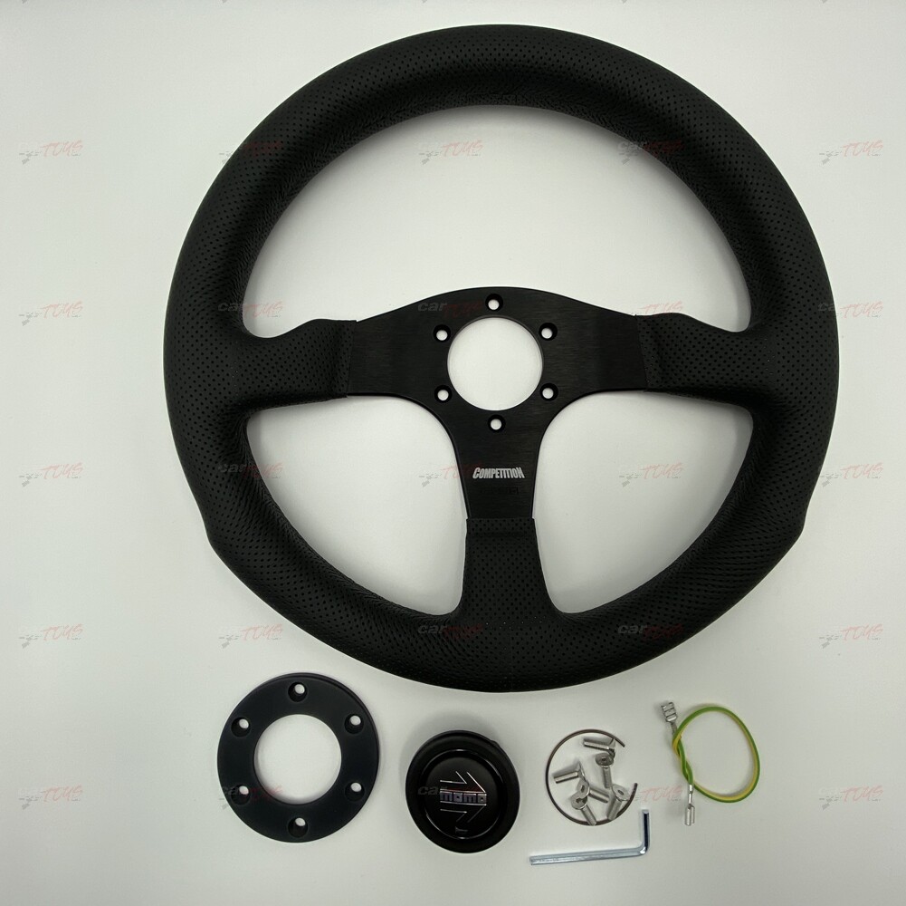 パーツ MOMO COMPETITION 350mm Momo Competition Steering Wheel - 350mm Perforated Leather