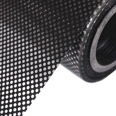 Oneway Perforated Black Vinyl Privacy Window Film Electrostatic Adhesive Glass W