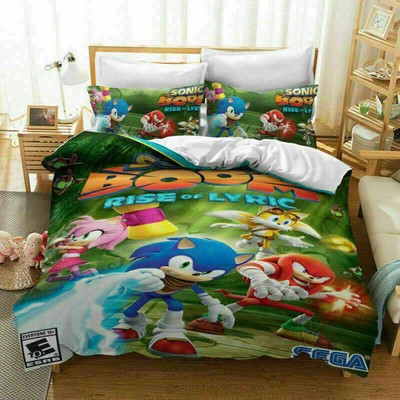 Sonic Mania Cartoon Game #3 Quilt Duvet Cover Set Home Textiles Single Soft