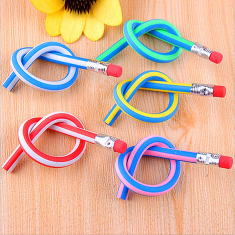 35 PCS Flexible Soft Pencil Magic Bend Pencils with Eraser for Kids Students Gif