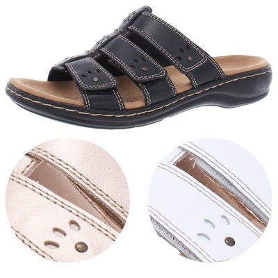 

Женские кожаные шлепанцы Clarks Leisa Spring с лазерной резкой, Leisa Spring