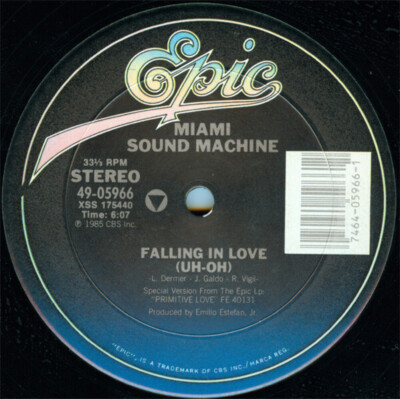 Miami Sound Machine  レコード Miami Sound Machine Conga! Dance Mix 49 05253 12” Record NM