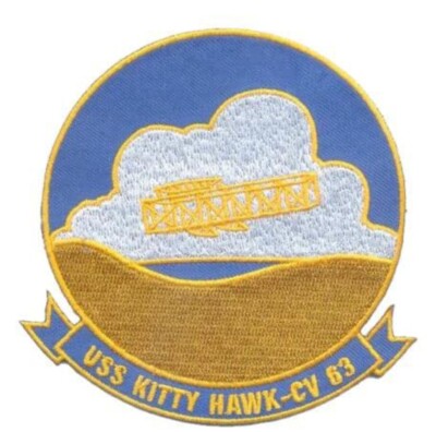 USS Kitty Hawk CV-63 Patch   Plastic Backing