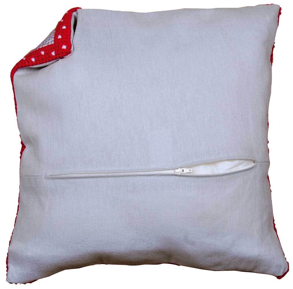 Vervaco Cushion Back with Zipper - Gray, 45 x 45 cm, DIY