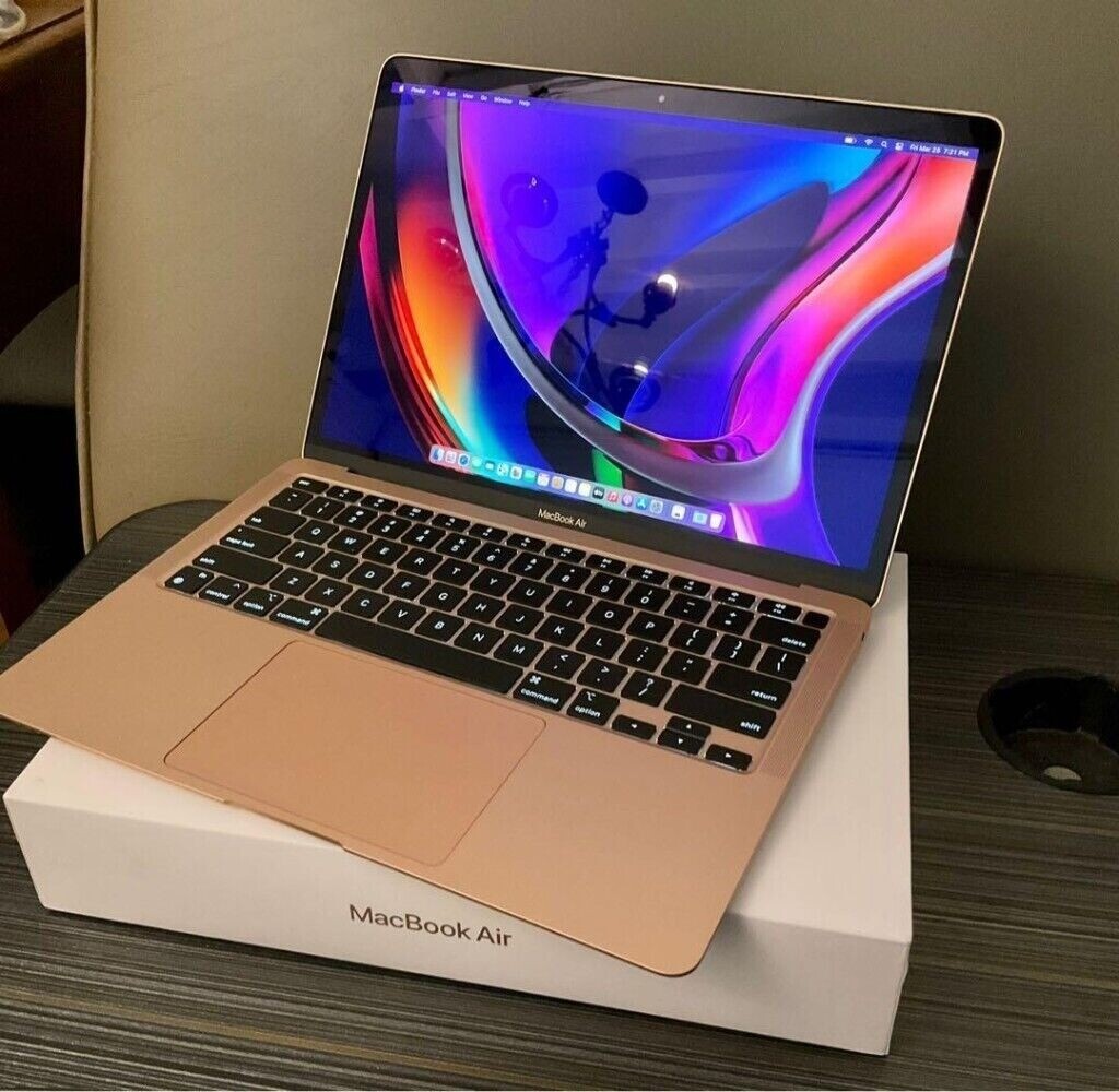 Apple M1 Macbook Air Rose Gold Laptop Applecare May 2023 Waranty in