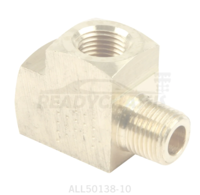 Allstar Adapter Fitting -4 to 1/8 NPT 90 Deg 10pk Allstar Adapter Fitting -4 to 1/8 NPT 90 Deg 10pk