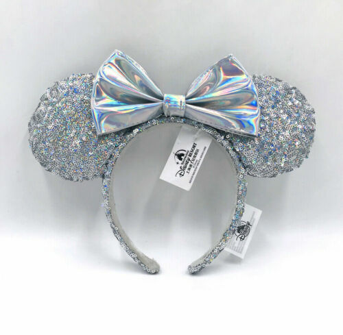 Silver Minnie Ears Mickey Cinderella Magic Mirror Disney Parks Headband US SHIP