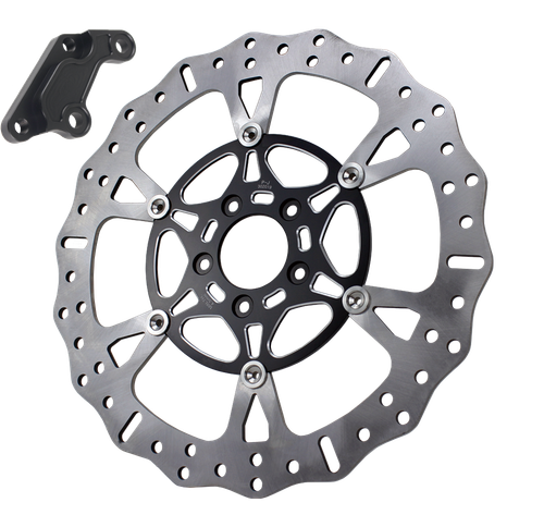 14" Big Floating Front Brake Rotor w/Caliper Adapter for Harley Dyna Softail XL