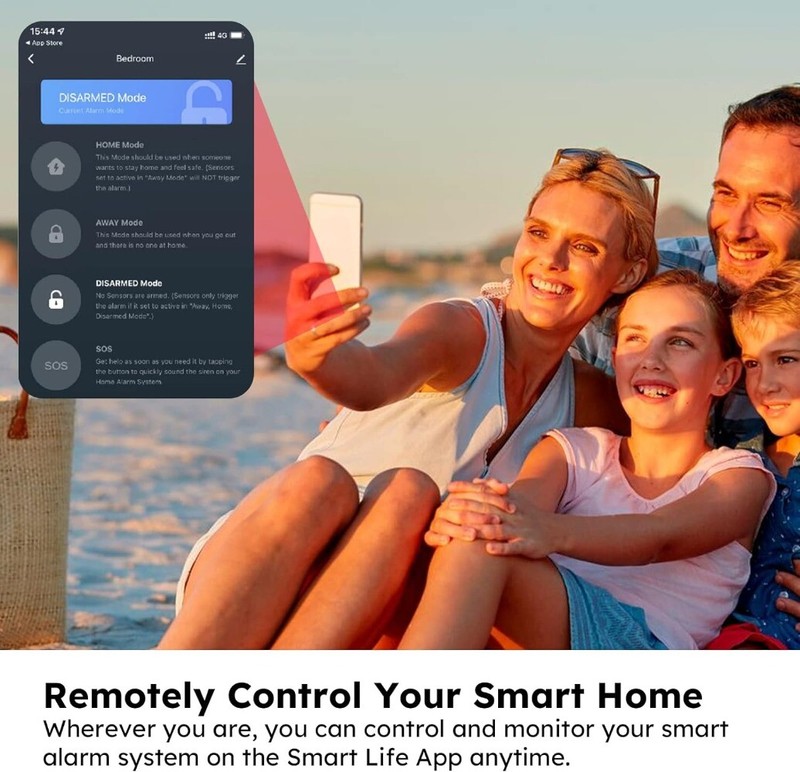 Wireless Smart Home Security System, Easy Setup | App Control