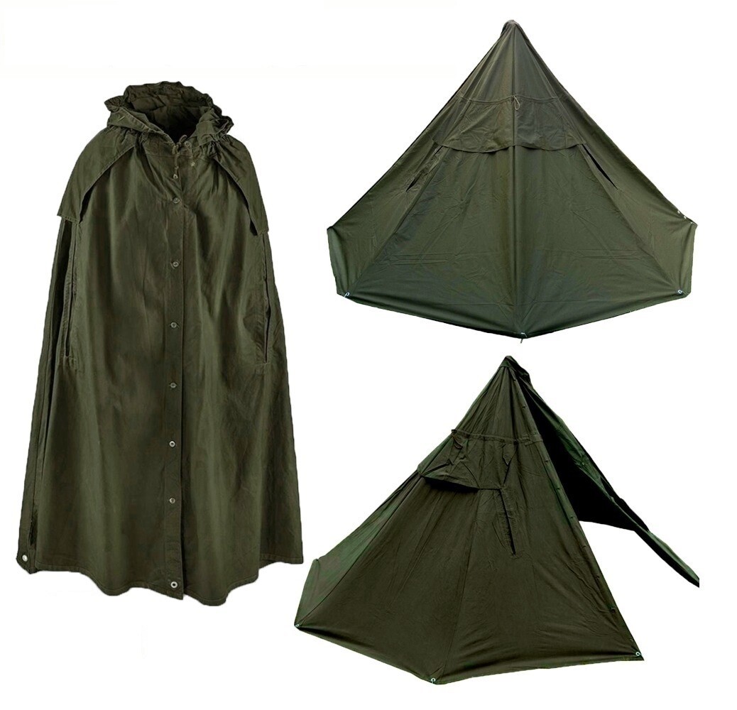 Polish Military Canvas Poncho Tent Lavvu Poncho Tent