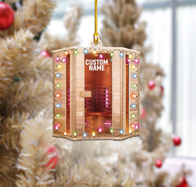 Customized Wooden Hot Tub Sauna swimming pool Christmas Ornament, Christmas Tree