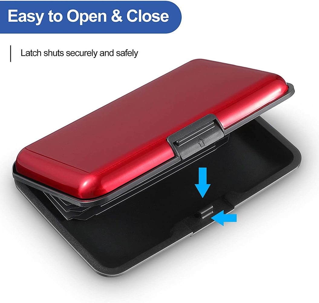RFID Blocking Slim Metal Hard Card Case Credit Card Holder Mini Aluminum Wallets