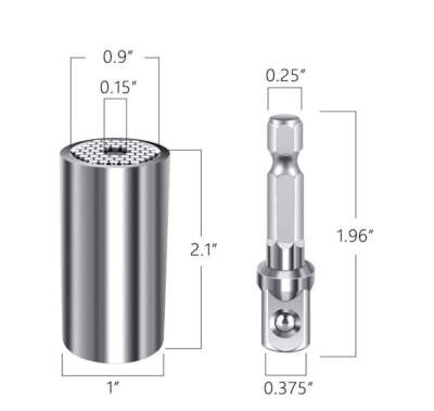 Multi-Function/Self Adjusting/Multi Size/Universal Socket Tools Set With Adapter