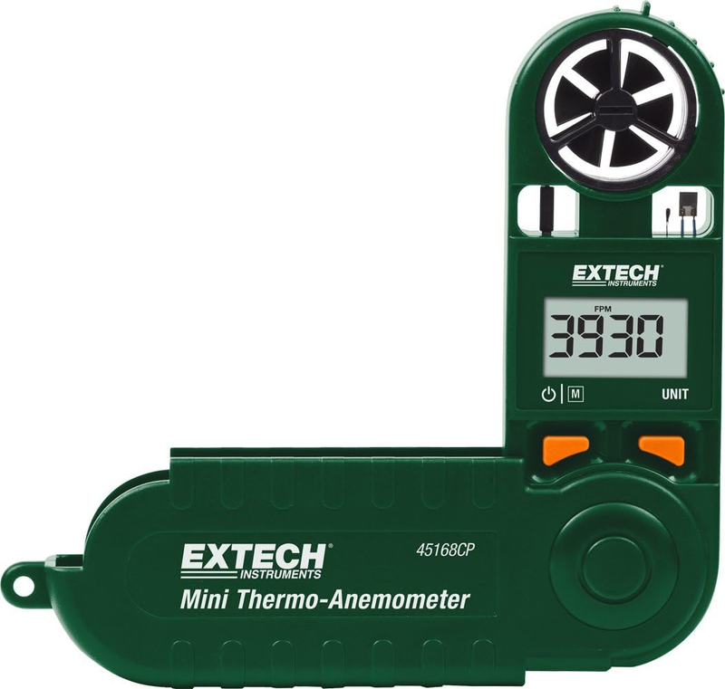 45168CP Mini Thermo-Anemometer with Built-In Compass
