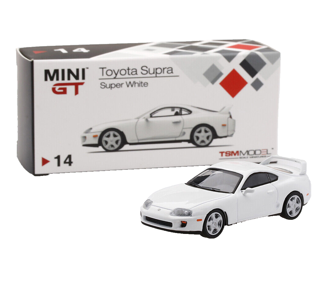 MINI GT 14 Toyota Supra MK4 JZA80 Super White 1:64 Scale
