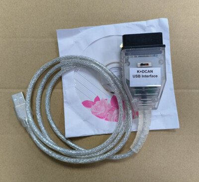 US OBDII Code Scanner USB Interface Diagnostic Cable For BMW with Switch K+DCAN