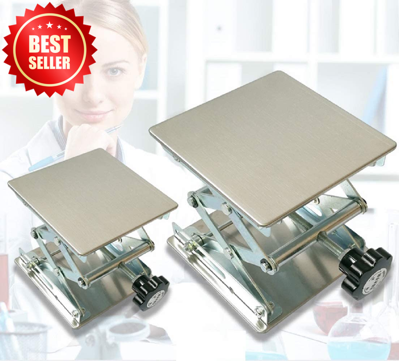 Stainless Steel Lab Jack Lift Stand Table Scissor Stand Platform (8