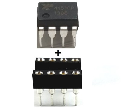 2PCS EXAR XR4151CP XR4151 + Sockets - Voltage to Frequency Convertor - New IC