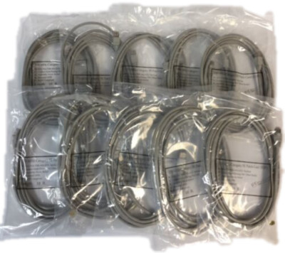Pack of 10 10' ft Cat5E Patch LAN Network Ethernet Cables STP SHIELDED 350mMHz