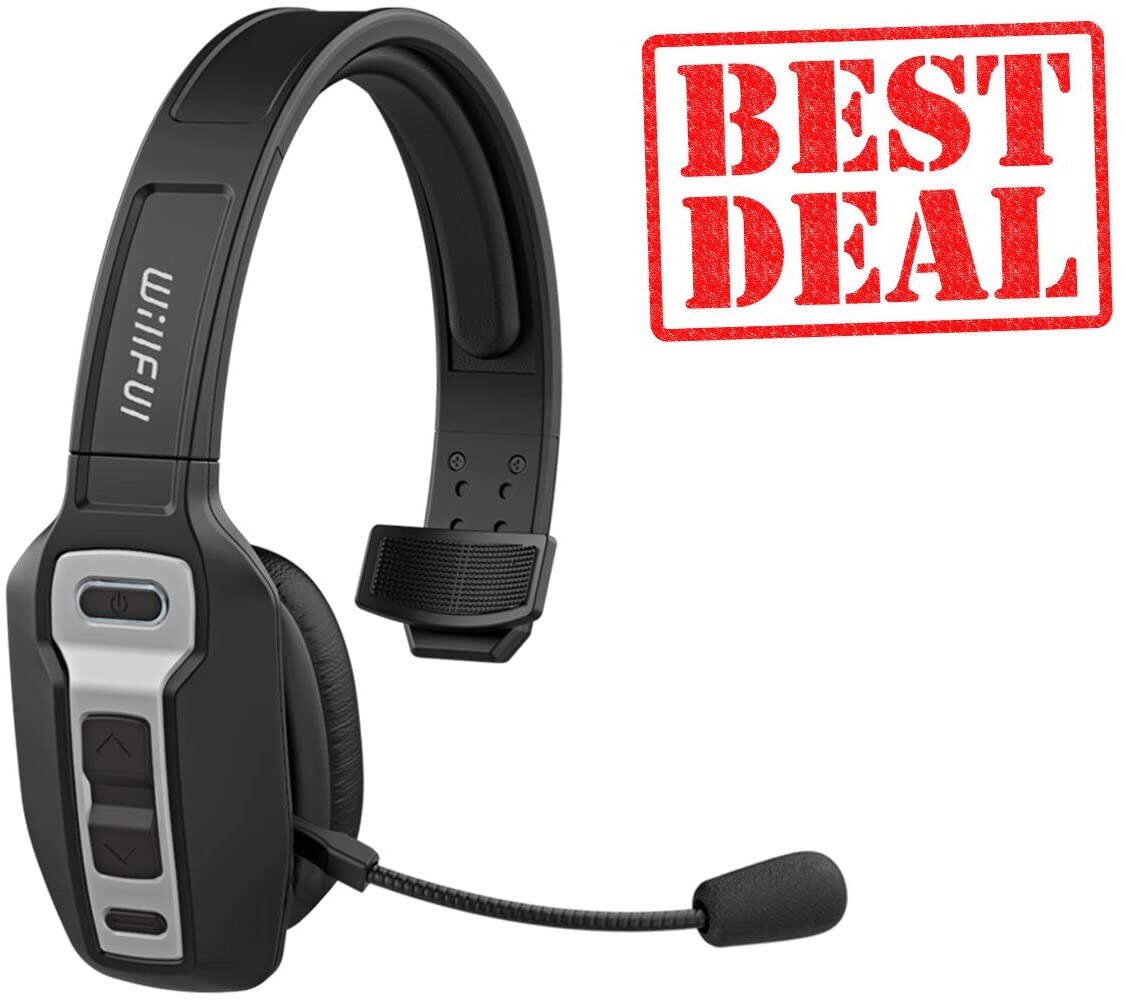 noise cancelling bluetooth headset headphone with mic for trucker truck driver