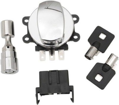 Drag Specialties 2106-0252 Chrome Side Hinge Ingition Switch with Fork Lock