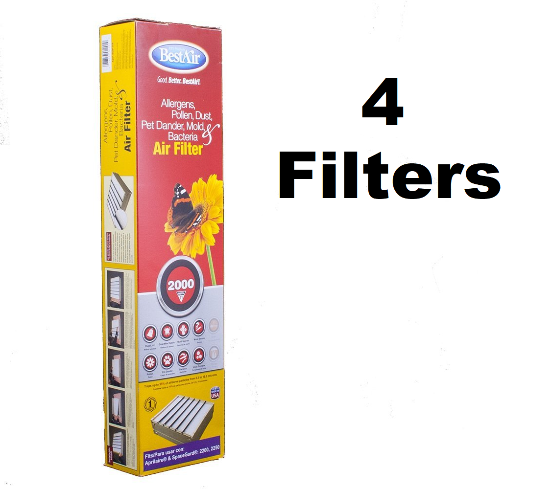 4 BestAir Filter Replacements for Aprilaire Space-Gard 201 M