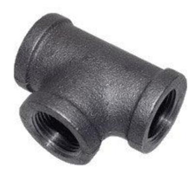 BLACK MALLEABLE IRON EQUAL TEE, UL/FM Listed