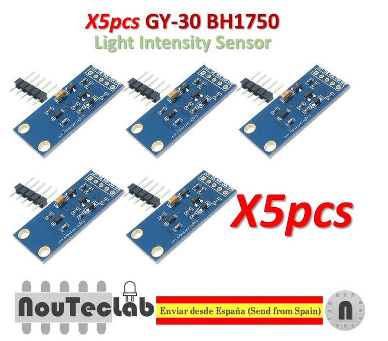 5pcs Gy-30 Bh1750 Bh1750fvi Chip Light Intensity Sensor Light Illumination