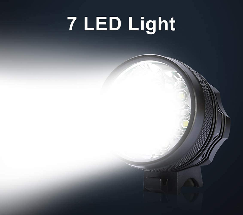 Bicycle Headlight, 10500 Lumens 7 LED Bike Light, Waterproof Mountain Bike Front