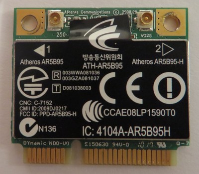 hp ar5b95 mini pci-e wireless card ieee 802.