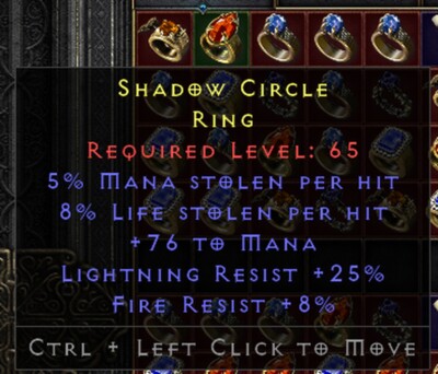 Rare Ring Crafted Ring Dual Leech Fcr Ring Res Ring - Diablo2/II Resurrected D2R