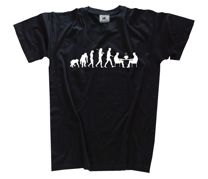White Edition Evolution Finanzberater Versich Darwin Primat Zum Menschen T-Shirt