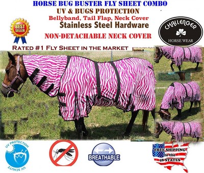Equine Horse Fly Mask Summer Spring Airflow Mesh UV Mosquitoes Turquoise 73248