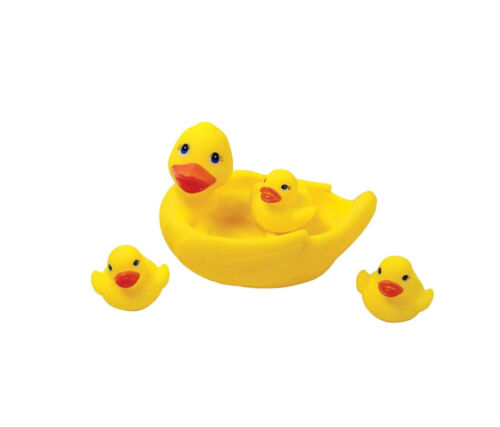 Floating Bath Tub Toy Playmaker Toys Rubber Duck Family Bathtub Pals Set of 4