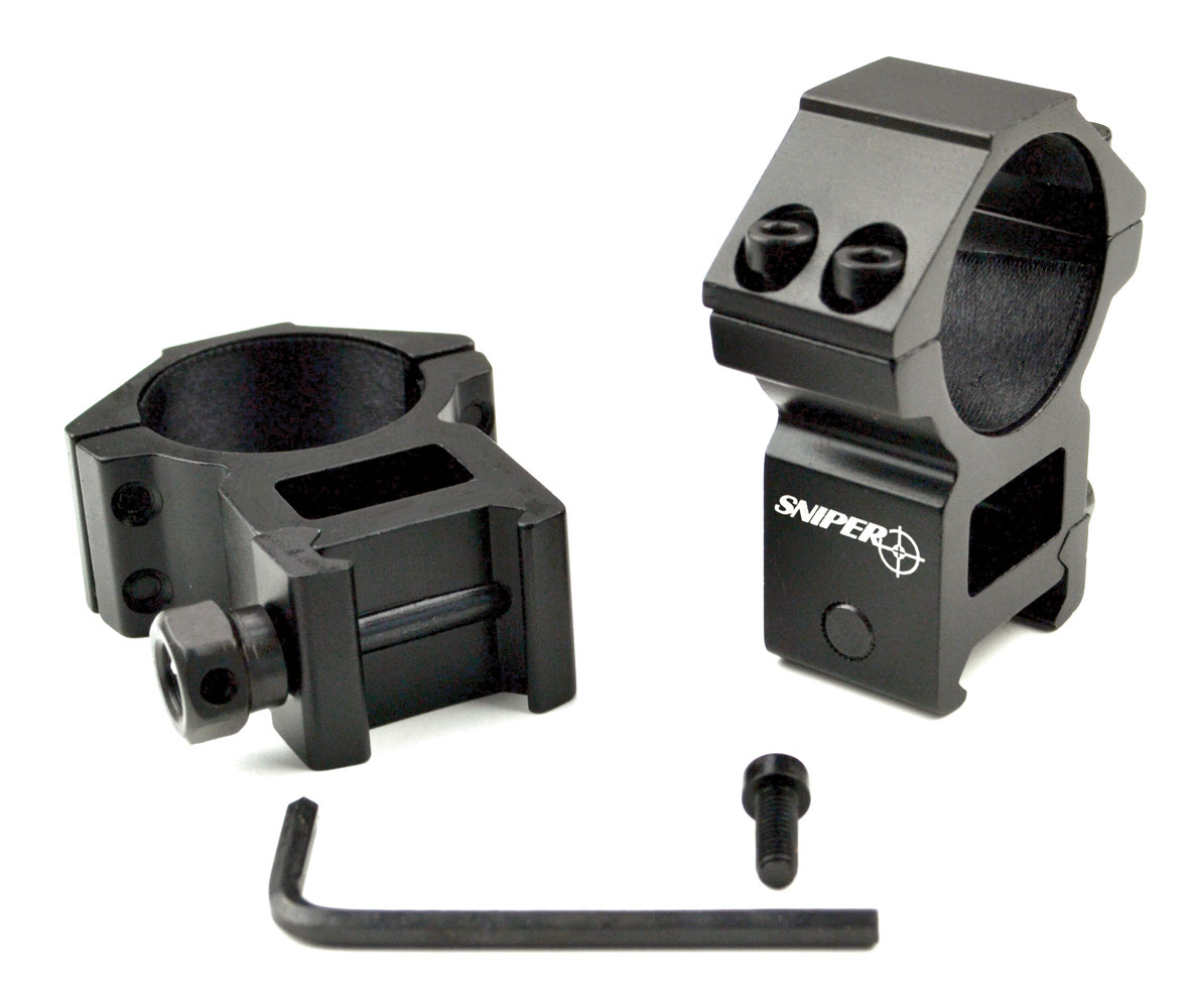 Pair of 30MM Scope Rings Rail Mount Picatinny, Low Medium High Profile