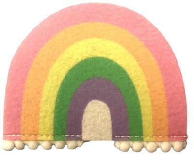 Dollhouse Rainbow Semi-Circle Rug Modern 1:12 Flooring Nursery Kids Accessory