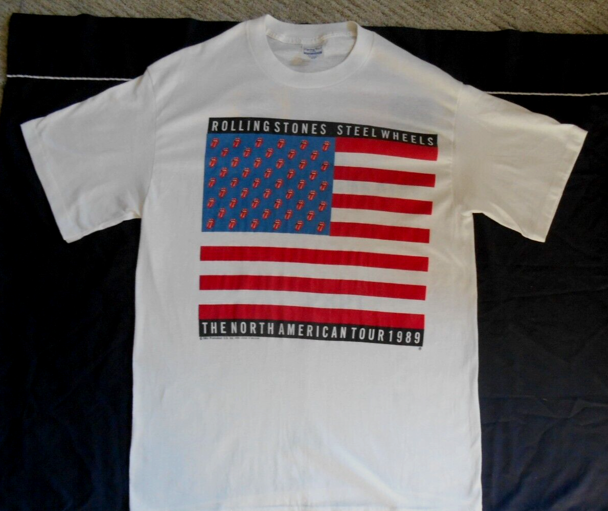 THE ROLLING STONES ツアーTシャツ 1989年BROCKUM製 VTG 1989 STEEL WHEELS TOUR ~ Rolling Stones BROCKUM T-Shirt