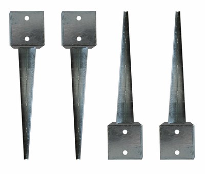 Erdanker Bodenhülse 7x7 cm mit Schrauben Pfostenträger Einschlagbodenhülsen