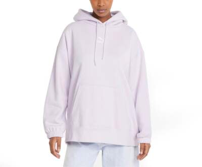 

Puma Classics Oversized Pullover Hoodie Женская фиолетовая повседневная верхняя одежда 533510-17, Фиолетовый