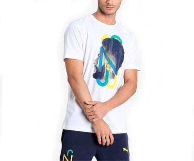 

Мужская белая повседневная футболка с коротким рукавом Puma Nj Hero с круглым вырезом и короткими рукавами 60555, Белый, Puma Nj Hero Graphic Crew Neck Short Sleeve T-Shirt