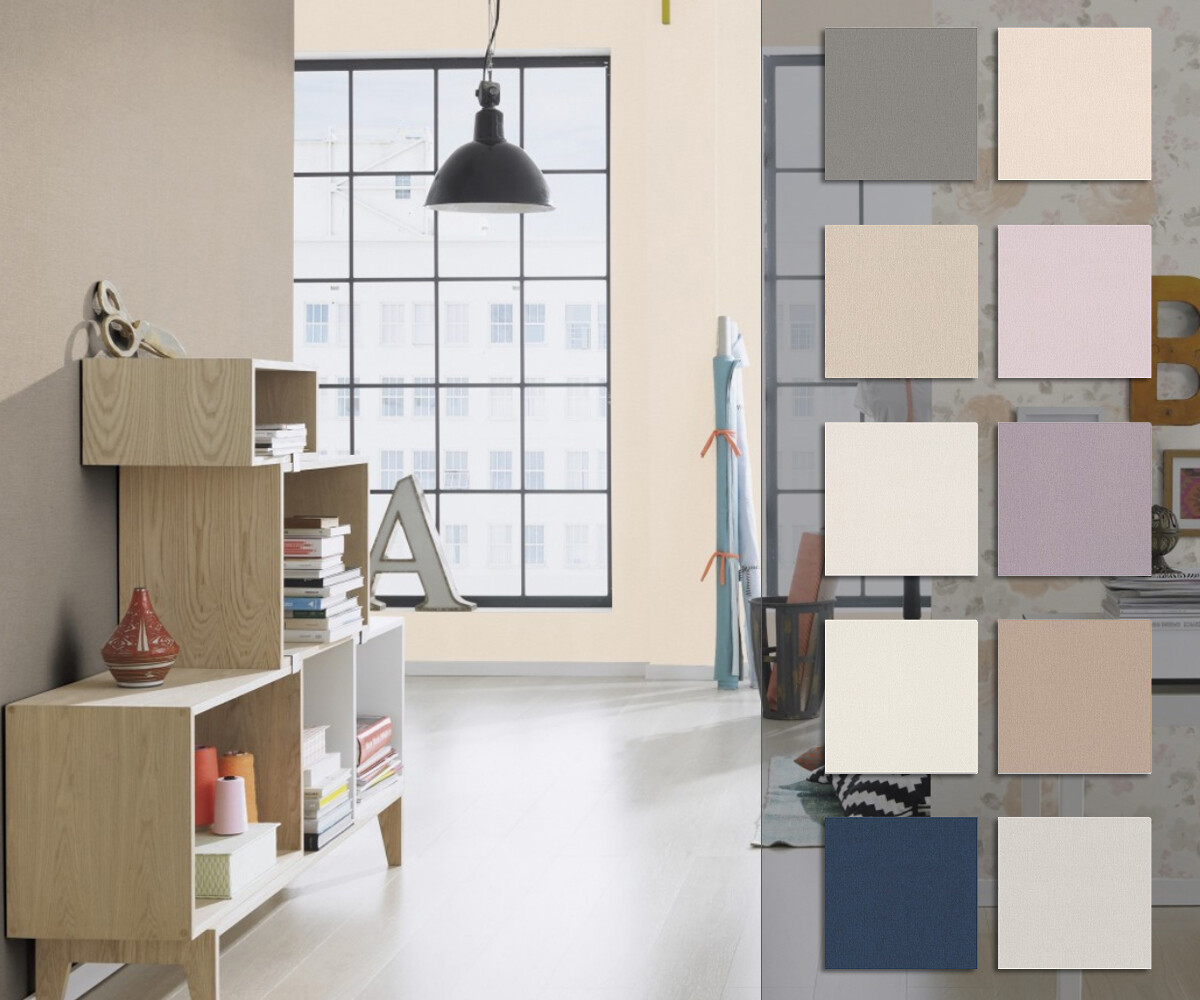 Vliestapeten Leinen Textil Struktur Optik Rasch Leinen Los 10 Farben (2,62€/1qm)