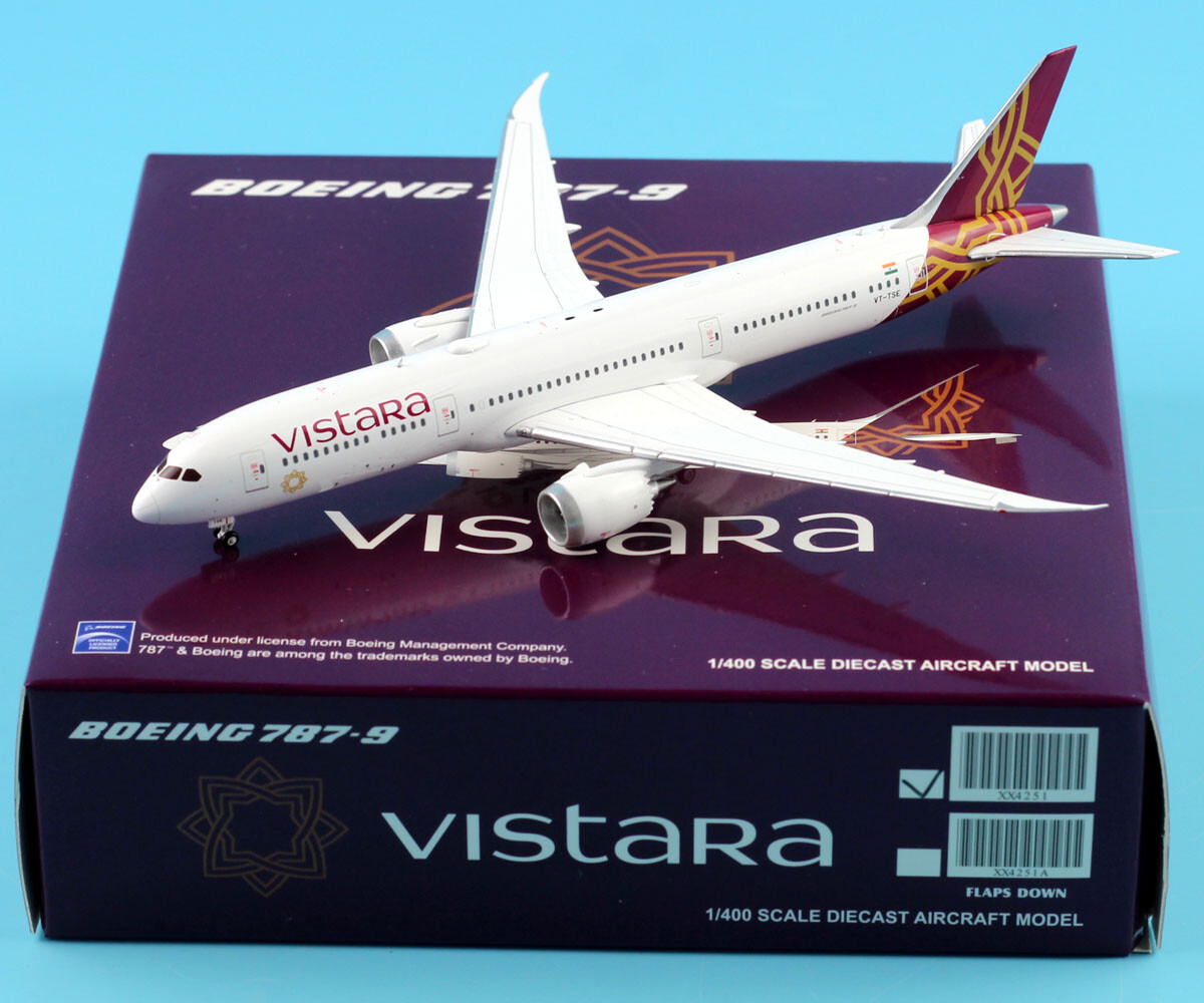 JC Wings 1:400 Vistara Airlines Dreamliner B787-9 Diecast