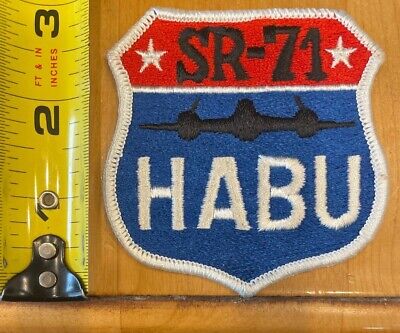 USAF AIR FORCE SR-71 HABU CREST BLACKBIRD KADENA AFB EMBROIDERED JACKET PATCH