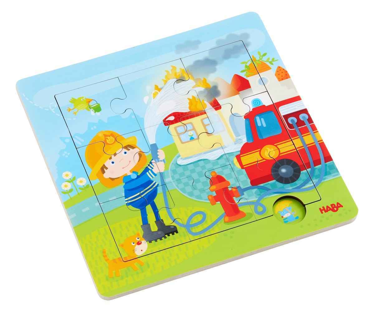 HABA Holzrahmen-Puzzle Fire Wooden Doll Children's Jigsaw Pu