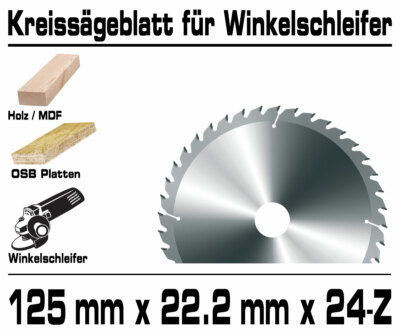 125mm 14Zähne Kreissägeblatt Winkelschleifer Sägeblatt für Holz Gravieren NEU