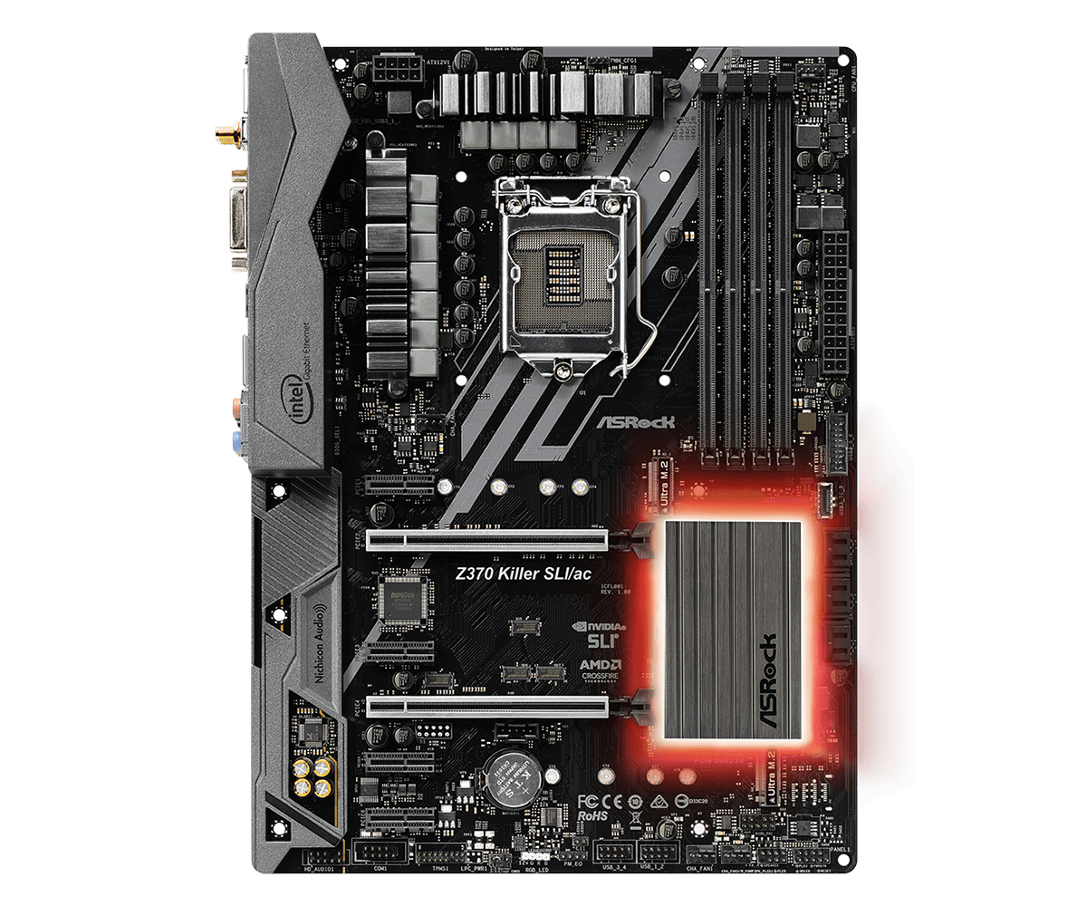 ASRock Z370 Killer SLI/ac Motherboard Intel Z370 LGA1151 ASRock Z370 Killer SLI/ac Motherboard Intel Z370 LGA1151