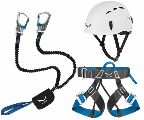 Klettersteigset Salewa Premium Attac + Salewa Gurt Via Ferrata Evo + Helm Toxo 