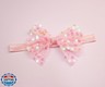 Yheahin 3pcs Baby Girl Bows Headband Chiffon Flower Hairband for Newborn Infant Toddler Soft Elastic Hair Bow Accessories for Baby Birthday Party (Pink, Standard size)
