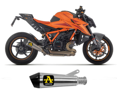 Arrow X-KONE Titan Exhaust Muffler Carbon end cap for KTM 1390 SUPERDUKE R 2024