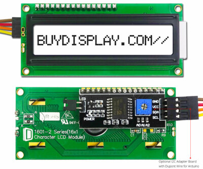 White IIC/I2C/TWI 16x1 Character LCD Display Module for Arduino w/Wire,Library